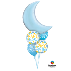 Baby Blue Moon Balloon Bouquet