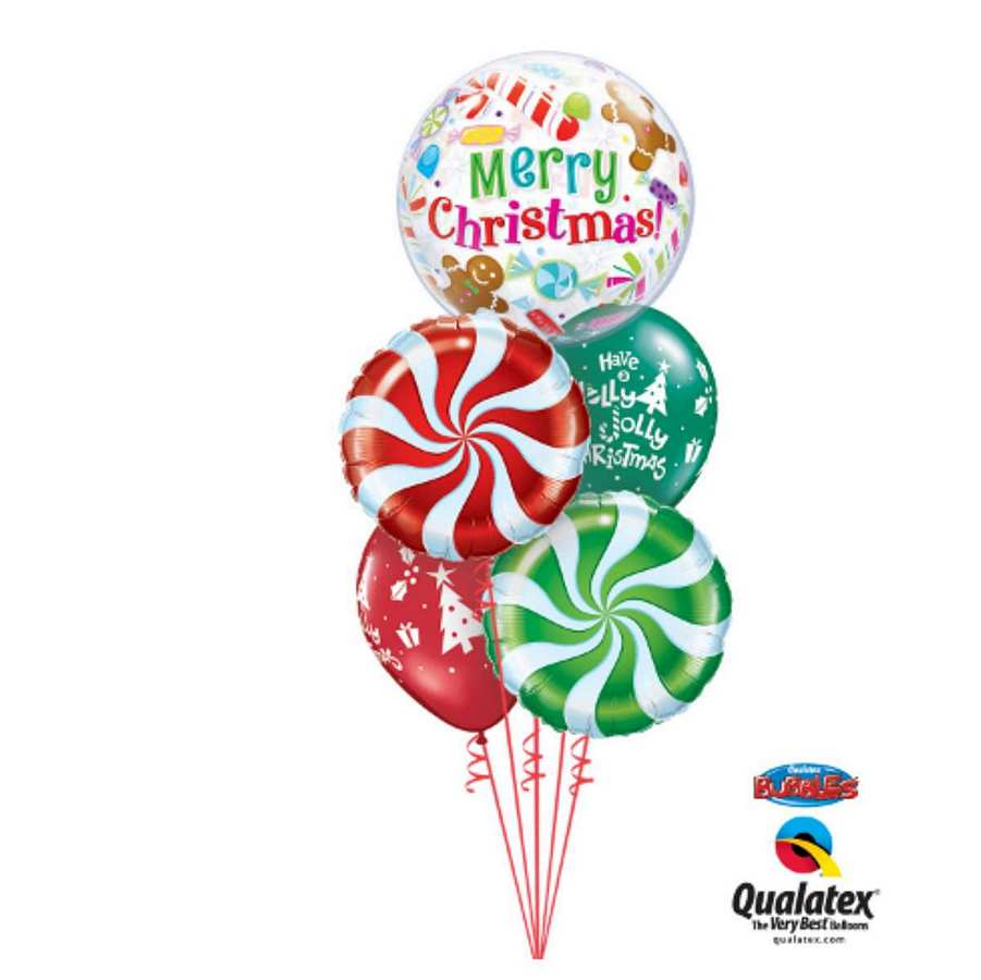 Its A Candy Christmas Balloon Bouquet