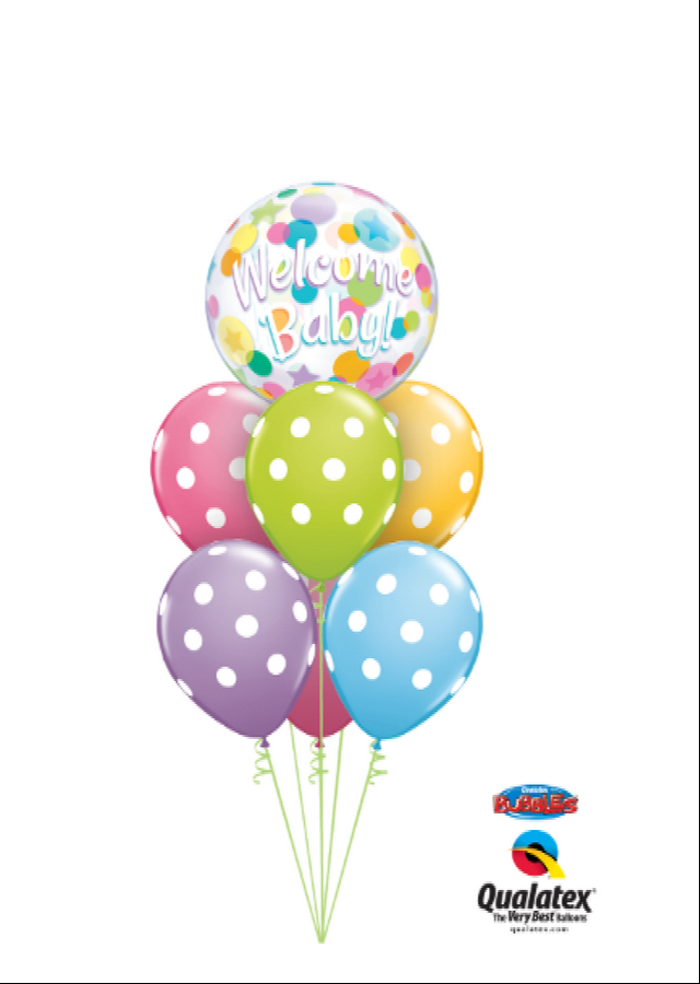 A Colourful Welcome Baby Balloon Bouquet