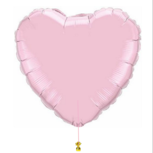 90cm Plain Foil Balloon on Weight - Round, Heart or Star
