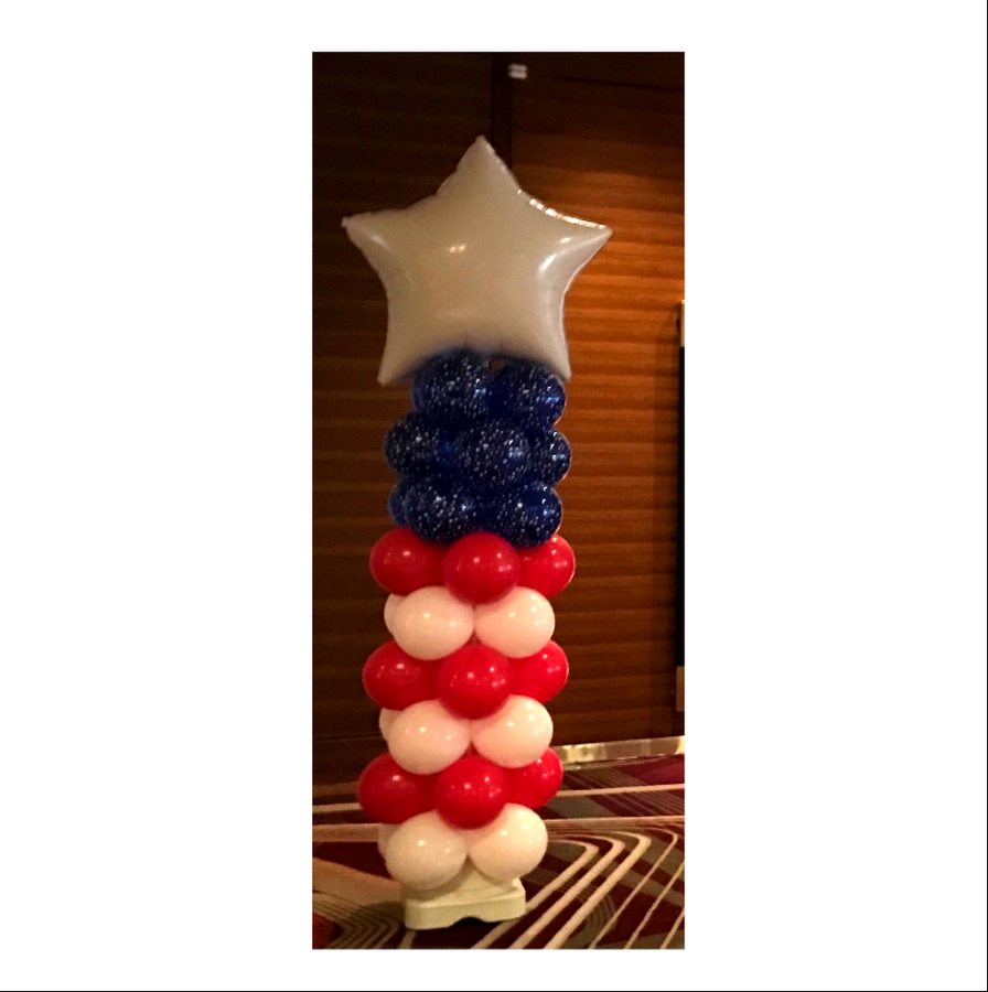 Balloon Column with 90cm (36") Foil Balloon Top