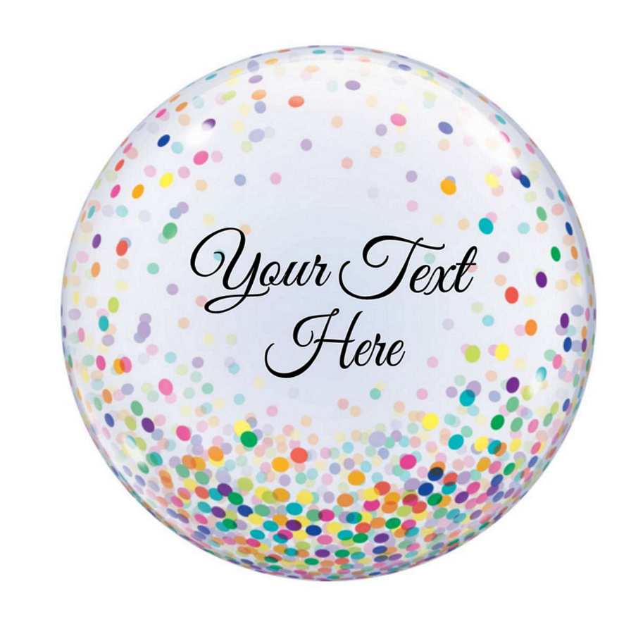 Product - Personalised Confetti Print Bubble Balloon
