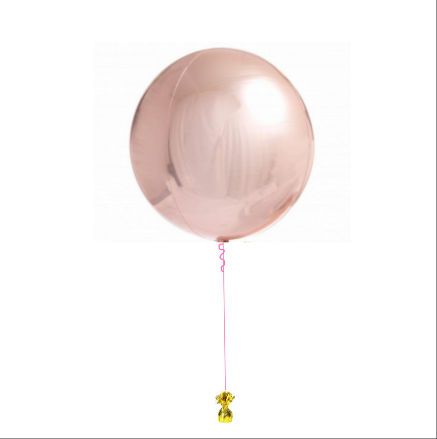 43cm Orbz Foil Round Balloon on Weight