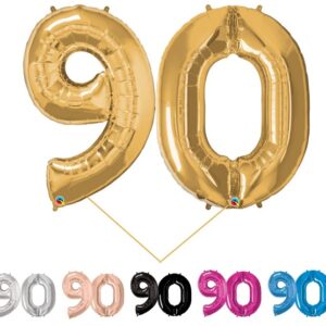 Giant 90 Foil Number Balloons on Weight