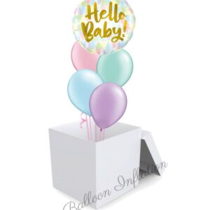 Hello Baby Pastel Balloon Bouquet in A Box
