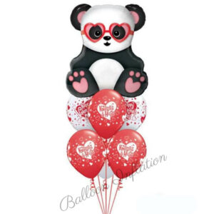 Panda Love Hugs & Kisses Balloon Bouquet