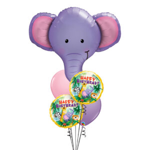Jungle Elephant Happy Birthday Balloon Bouquet
