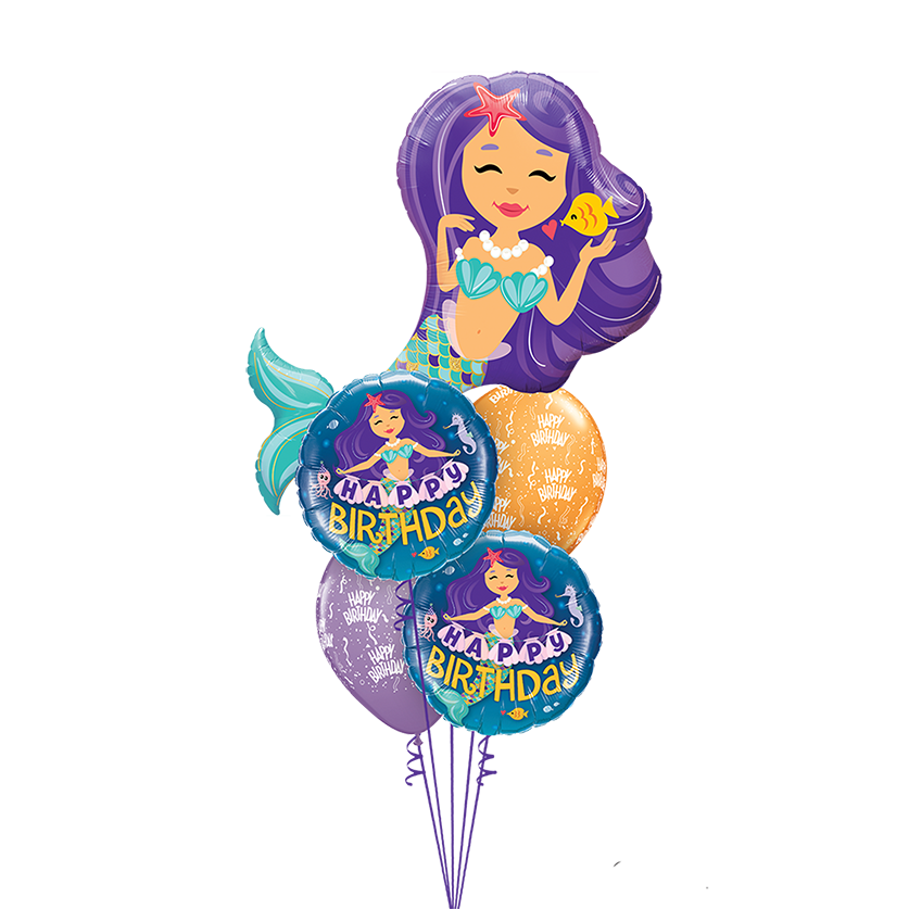 Mermaid Bithday Balloon Bouquet