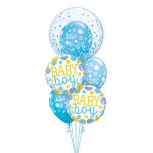 Baby Boy Bubble Balloon Bouquet