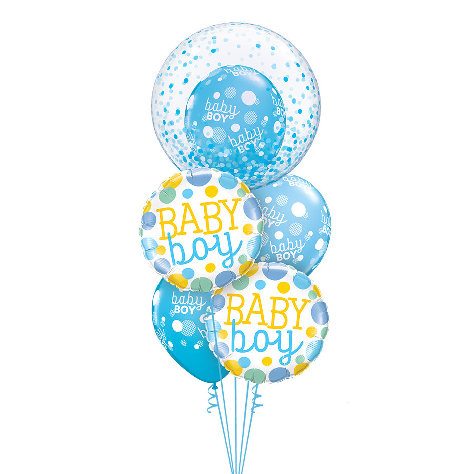 Baby Boy Bubble Balloon Bouquet